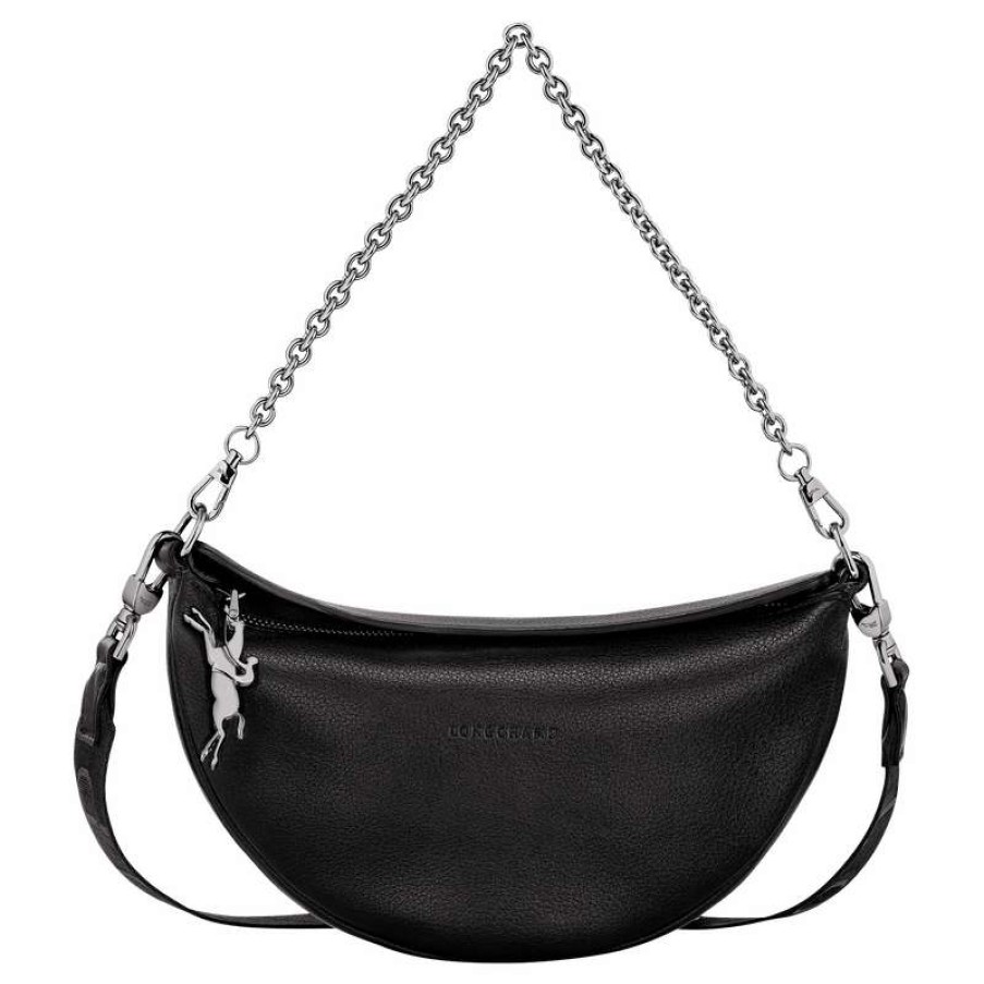 Wholesale Longchamp Smile S Crossbody Bag Black Leather