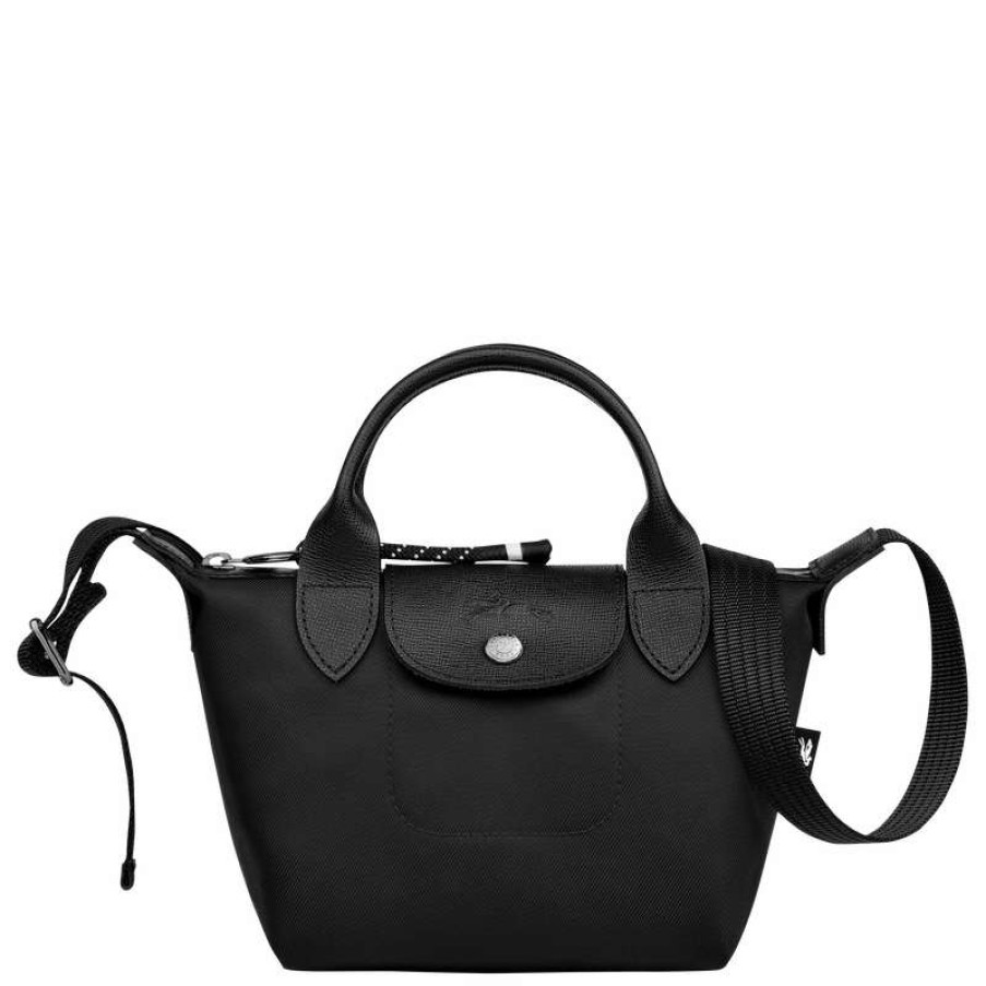 Best Longchamp Le Pliage Energy Xs Handbag Black Recycled Canvas