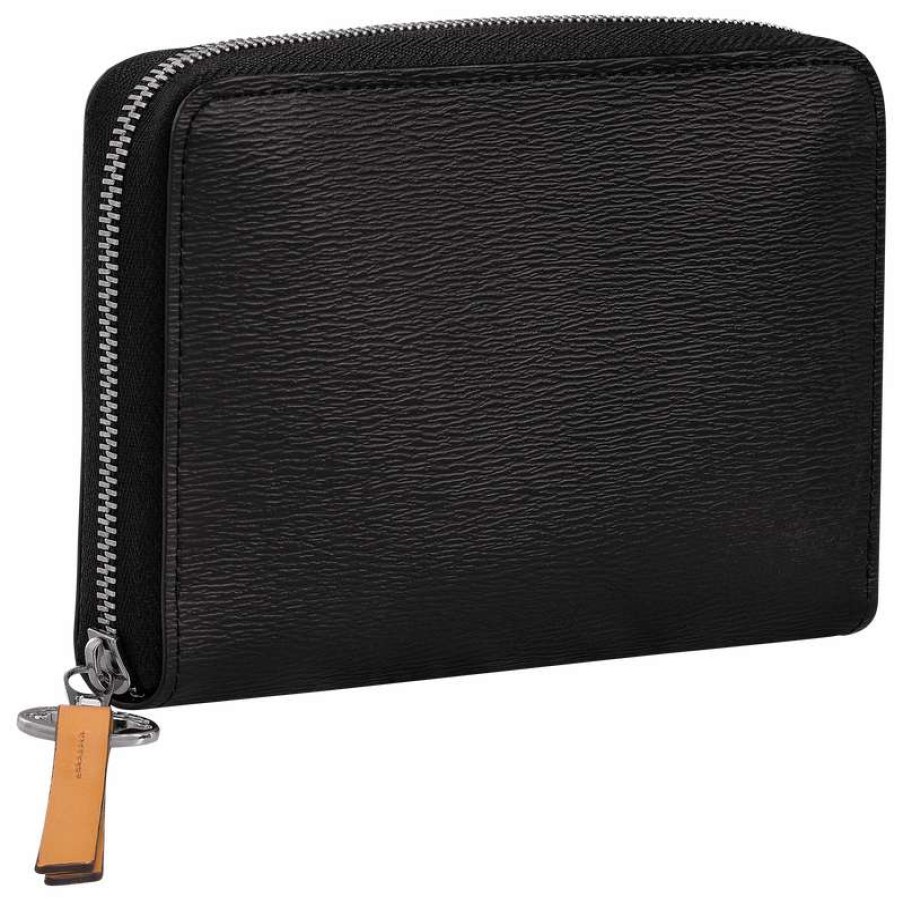 Clearance Longchamp Le Pliage City Wallet Black Canvas