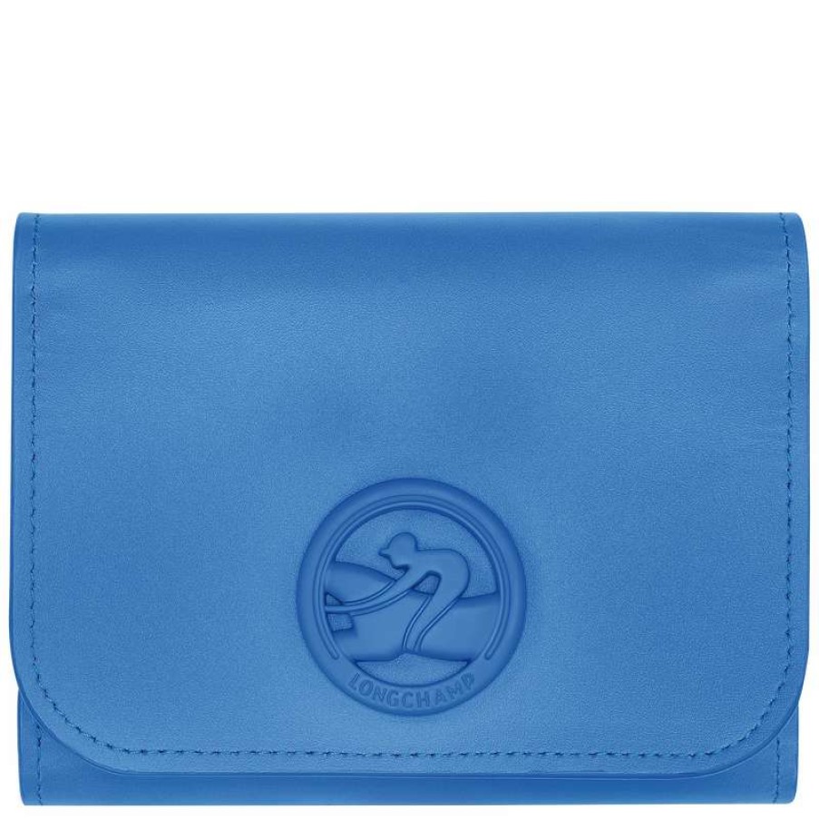 Wholesale Longchamp Box-Trot Wallet Cobalt Leather