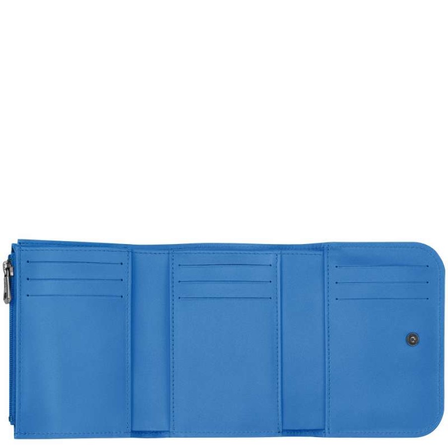 Wholesale Longchamp Box-Trot Wallet Cobalt Leather