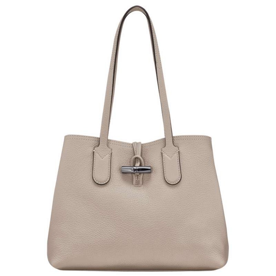 Wholesale Longchamp Roseau Essential M Tote Bag Clay Leather