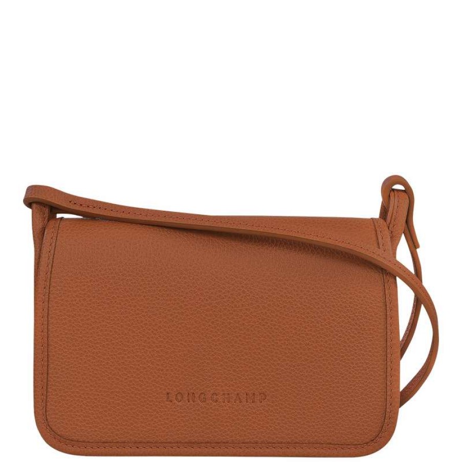 Wholesale Longchamp Le Foulonne Wallet On Chain Caramel Leather