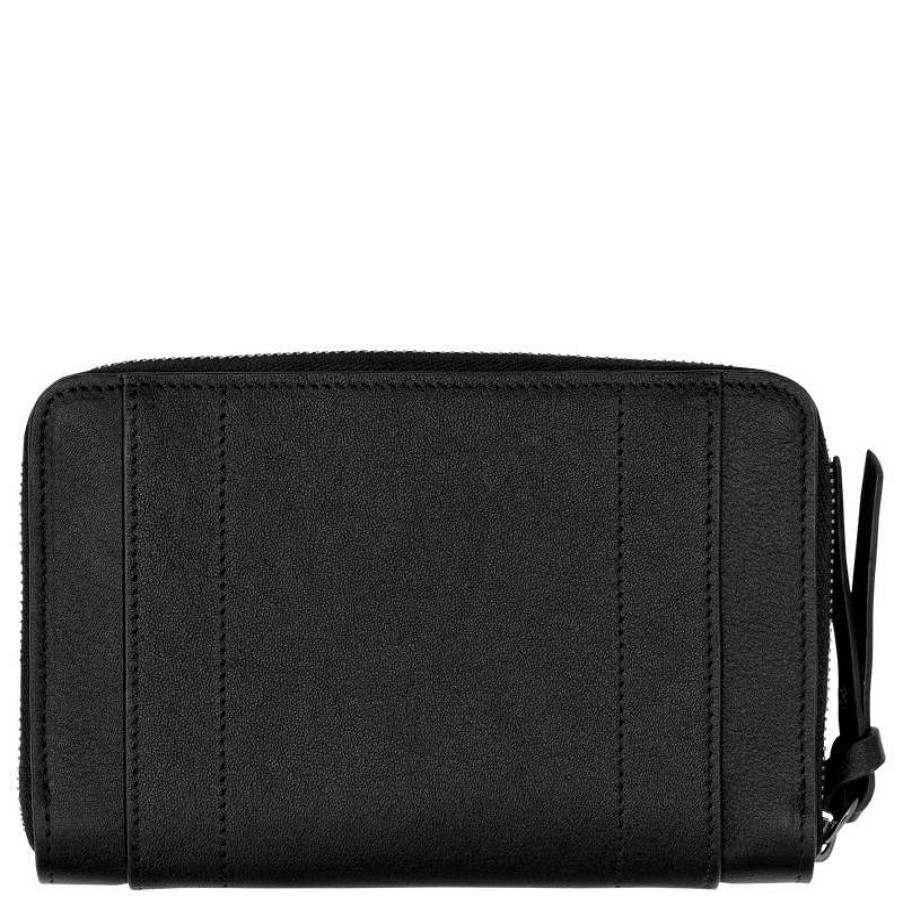 Clearance Longchamp 3D Wallet Black Leather