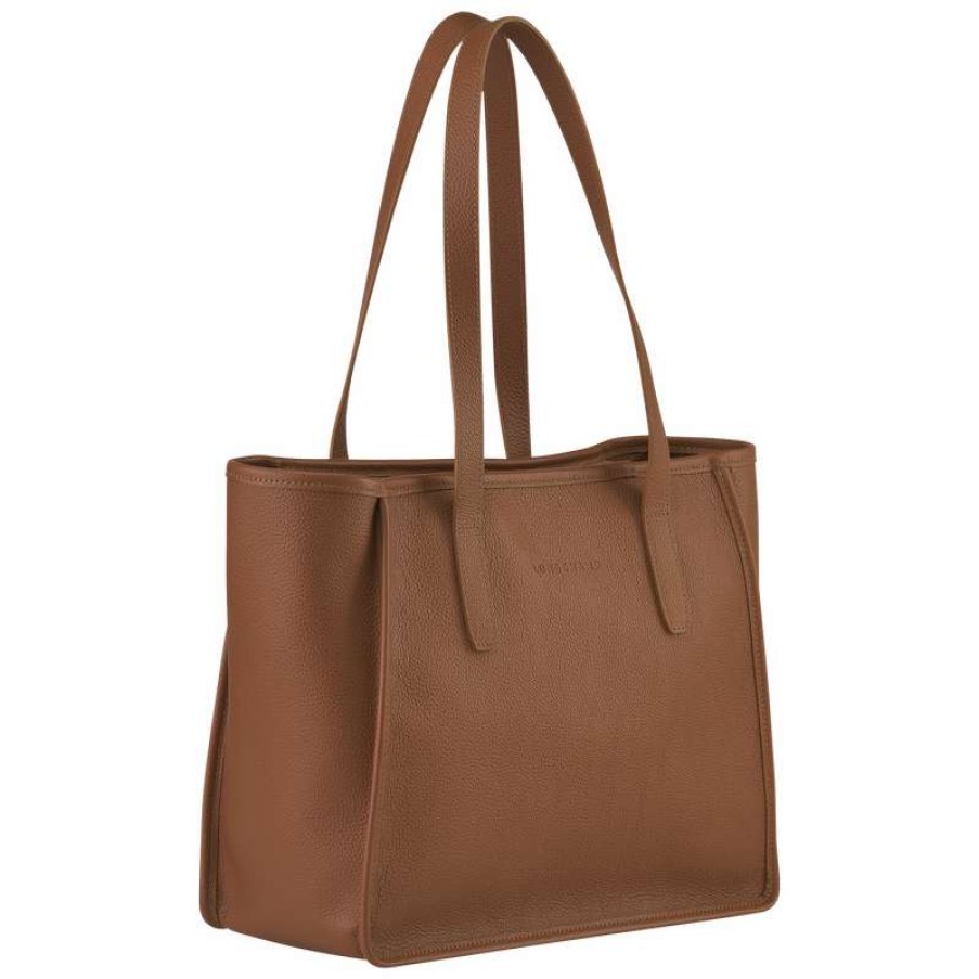 Wholesale Longchamp Le Foulonne L Tote Bag Caramel Leather