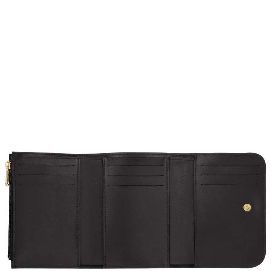 New Longchamp Box-Trot Wallet Black Leather