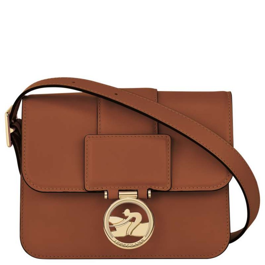 New Longchamp Box-Trot S Crossbody Bag Cognac Leather