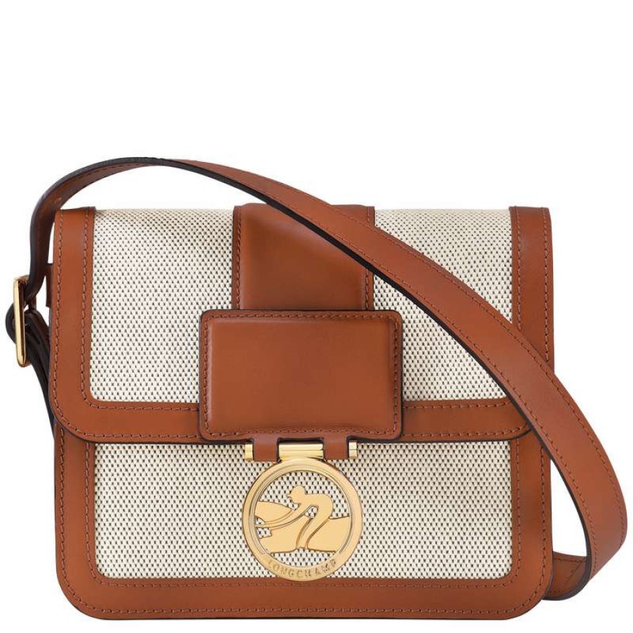 Wholesale Longchamp Box-Trot S Crossbody Bag Cognac Canvas