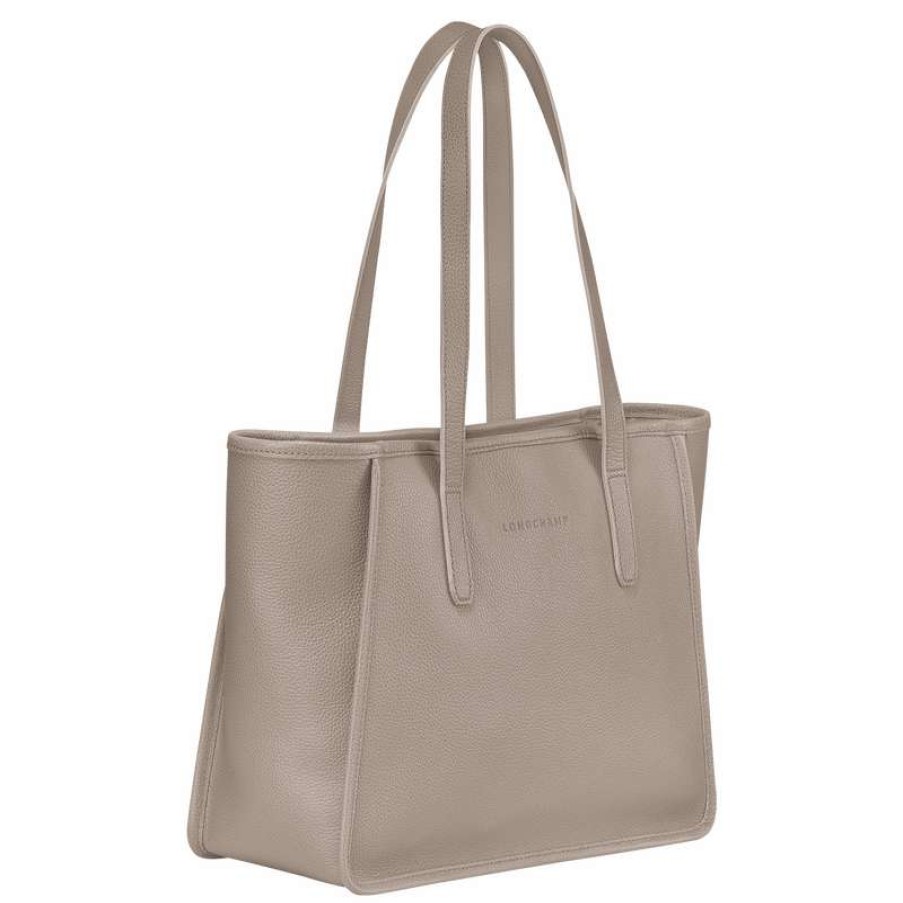 New Longchamp Le Foulonne L Tote Bag Turtledove Leather