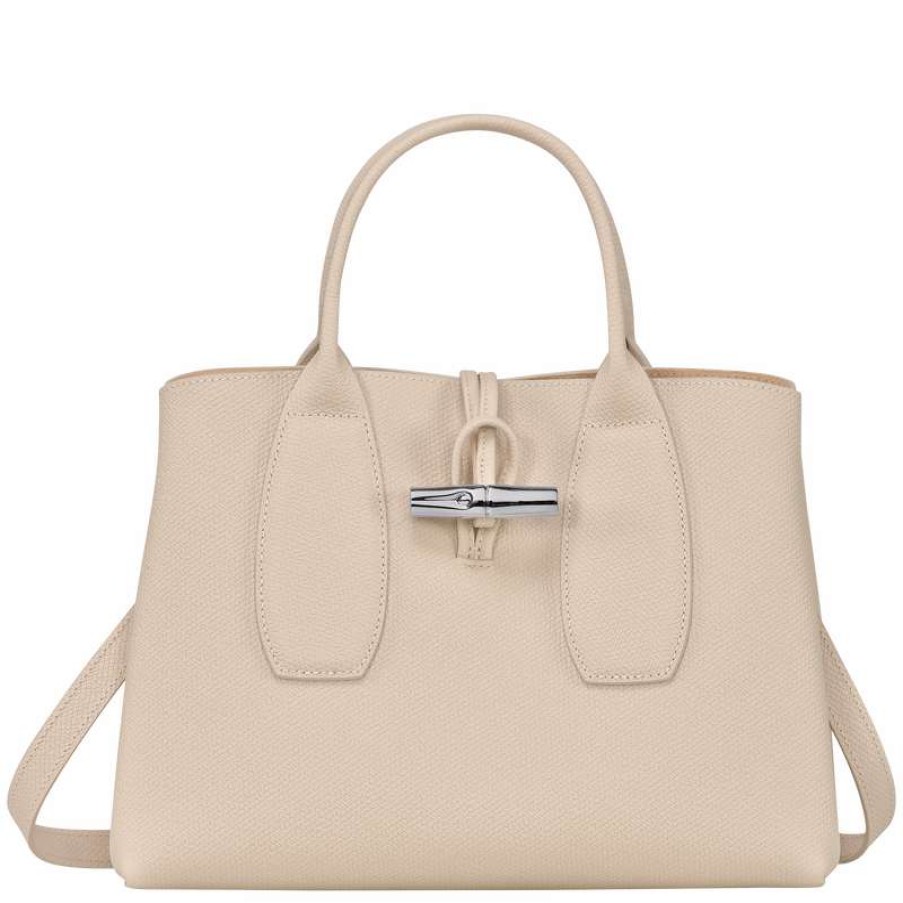 Clearance Longchamp Roseau M Handbag Paper Leather