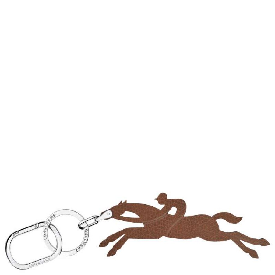 Hot Longchamp Le Pliage Key-Rings Brown Leather