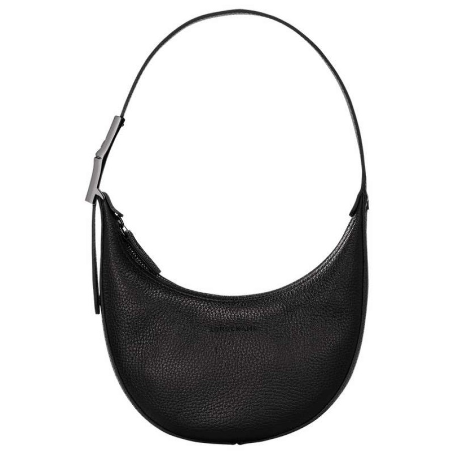 Best Longchamp Roseau Essential S Hobo Bag Black Leather