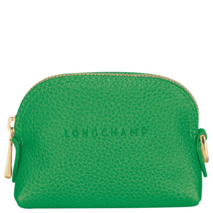 New Longchamp Le Foulonne Coin Purse Lawn Leather