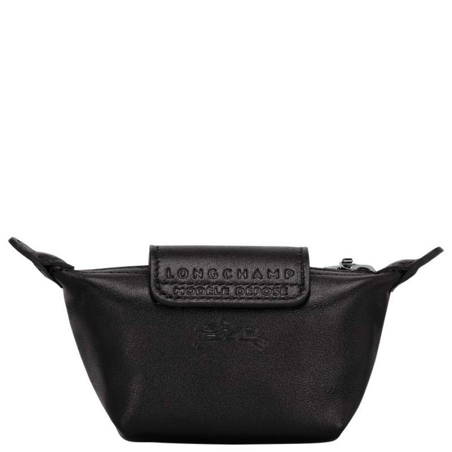 Hot Longchamp Le Pliage Xtra Coin Purse Black Leather