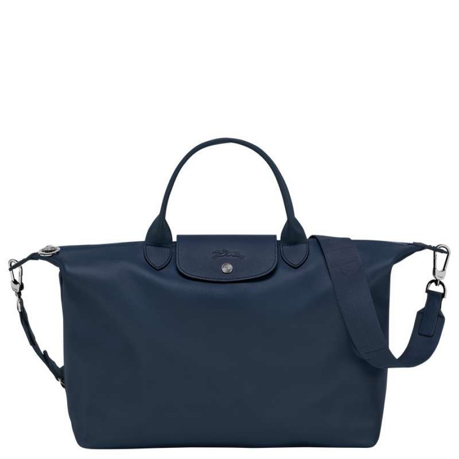 Best Longchamp Le Pliage Xtra L Handbag Navy Leather