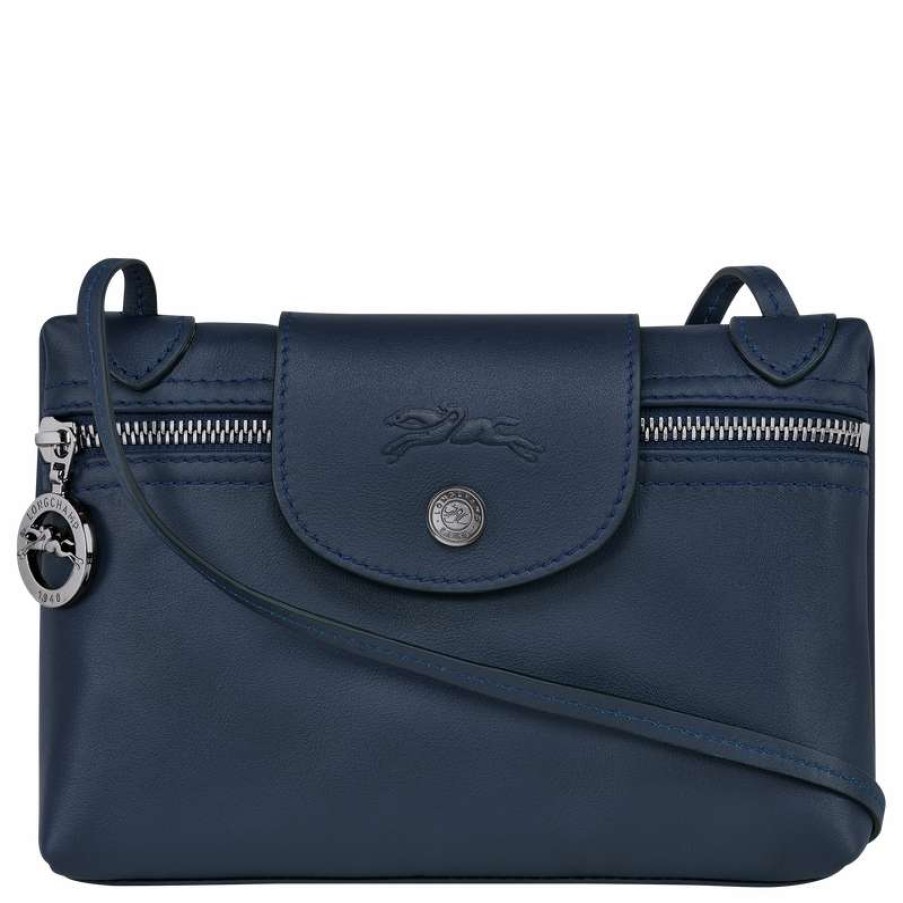 Clearance Longchamp Le Pliage Xtra Crossbody Bag Navy Leather