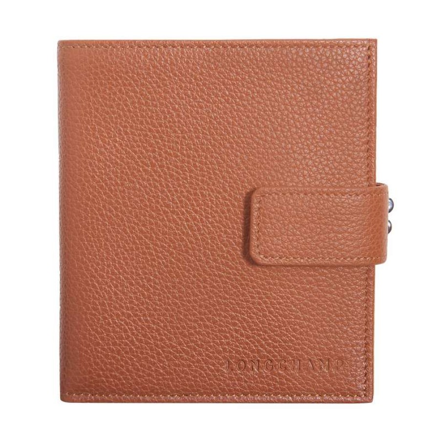 Hot Longchamp Le Foulonne Compact Wallet Caramel Leather