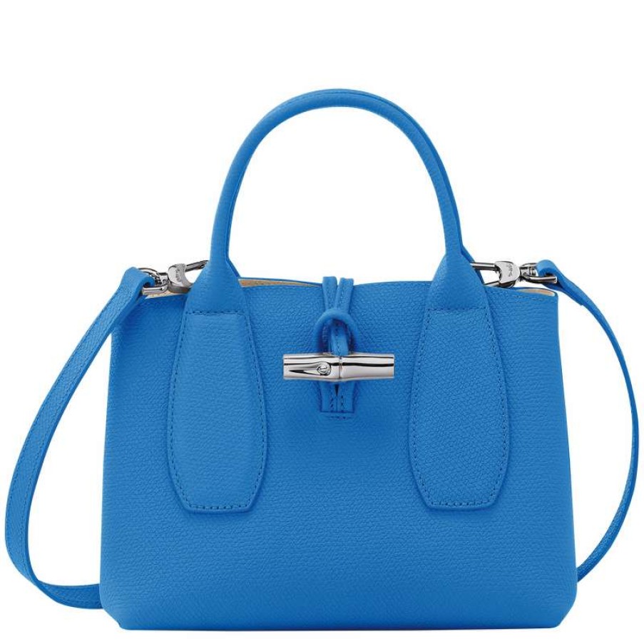 New Longchamp Roseau S Handbag Cobalt Leather