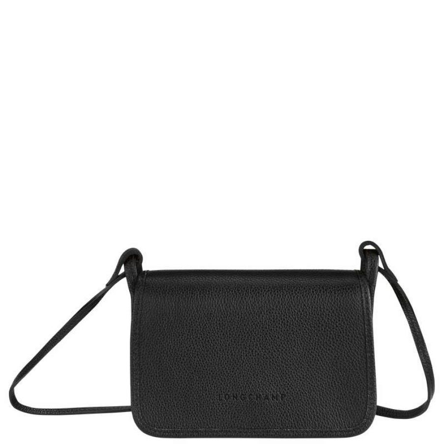 Online Longchamp Le Foulonne Wallet On Chain Black Leather