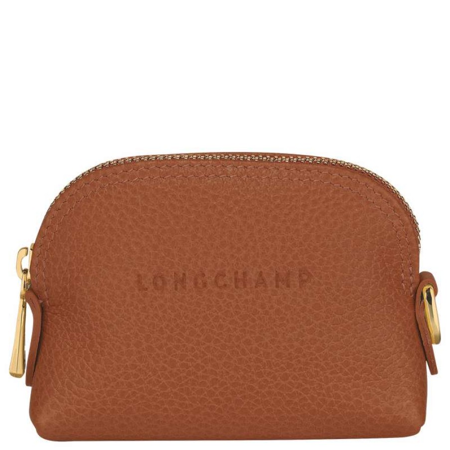 Wholesale Longchamp Le Foulonne Coin Purse Caramel Leather