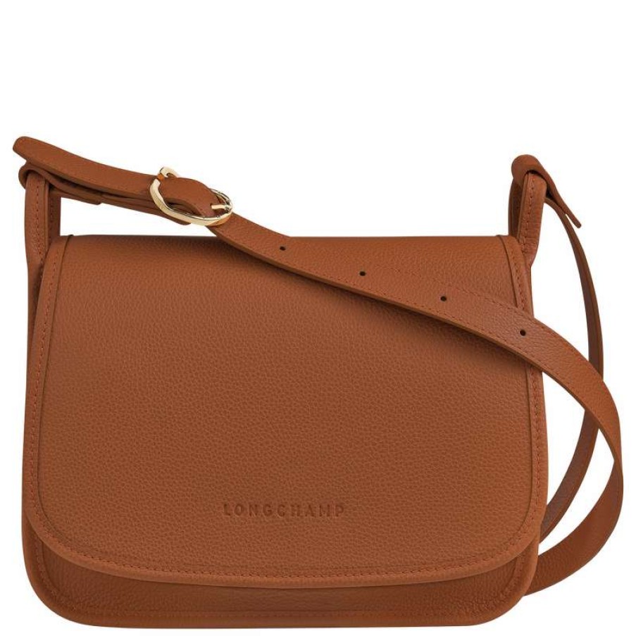 Wholesale Longchamp Le Foulonne S Crossbody Bag Caramel Leather