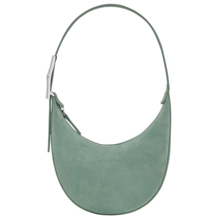 Online Longchamp Roseau Essential S Hobo Bag Green-Gray Leather