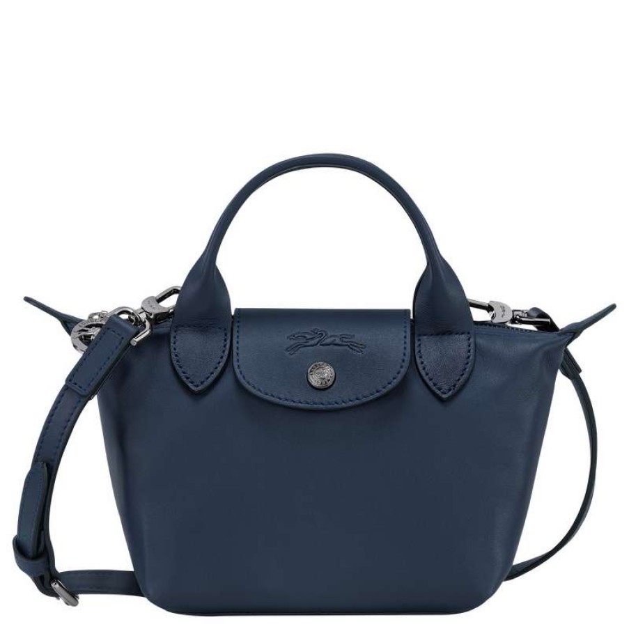 Clearance Longchamp Le Pliage Xtra Xs Handbag Navy Leather