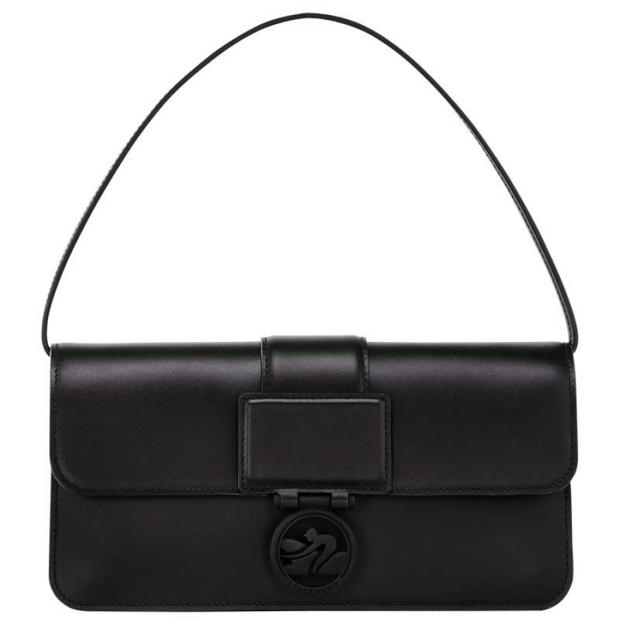 New Longchamp Box-Trot M Baguette Bag Black Leather