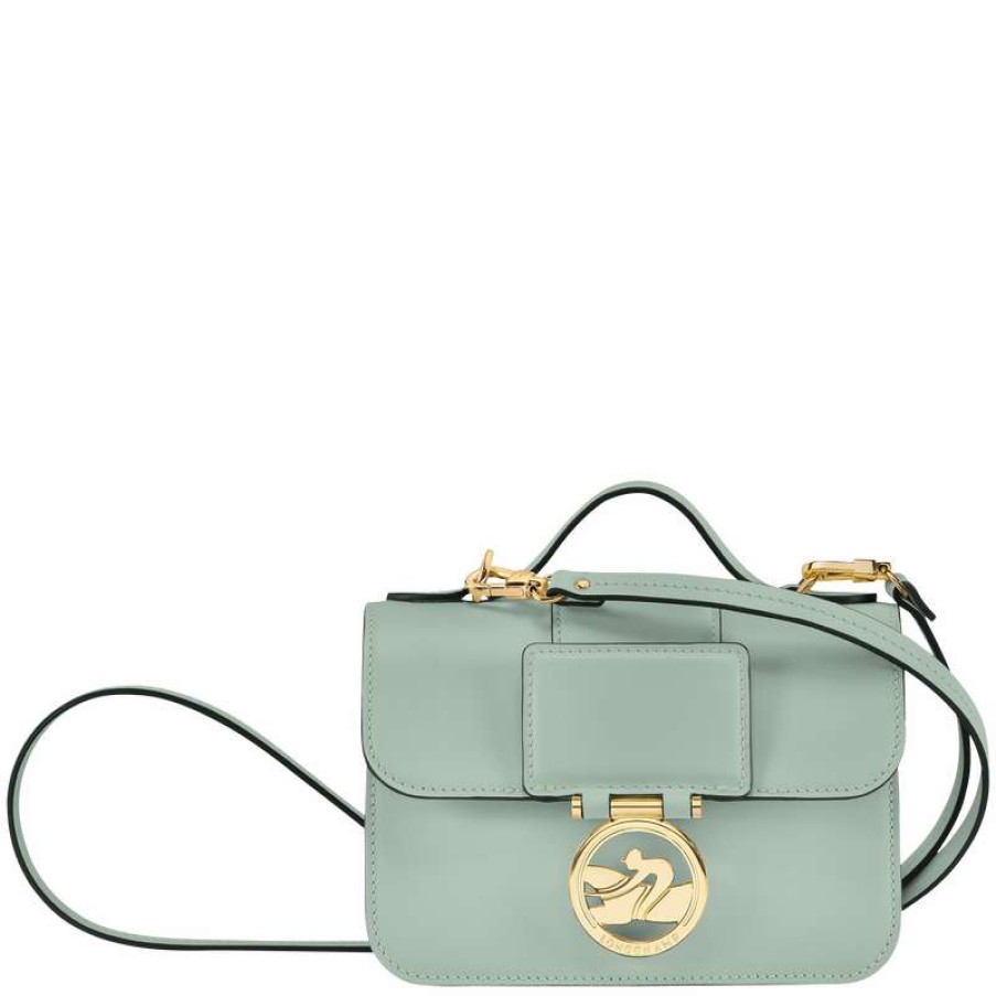 Wholesale Longchamp Box-Trot Xs Crossbody Bag Green-Gray Leather