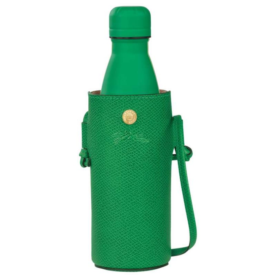 Hot Longchamp Epure Bottle Holder Green Leather