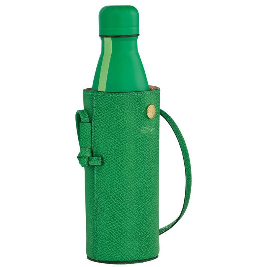 Hot Longchamp Epure Bottle Holder Green Leather