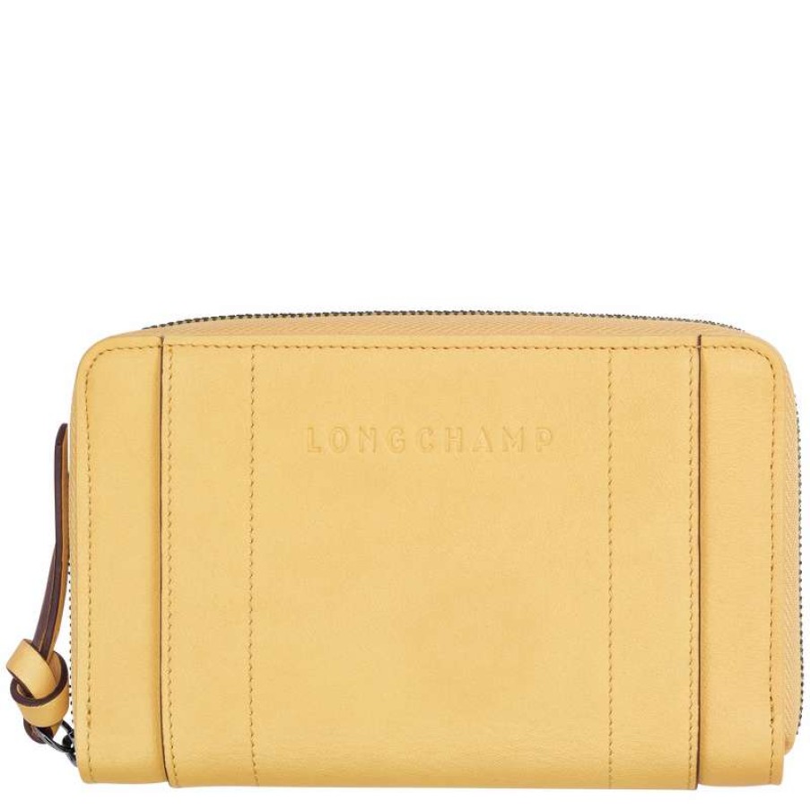 Clearance Longchamp 3D Wallet Wheat Leather