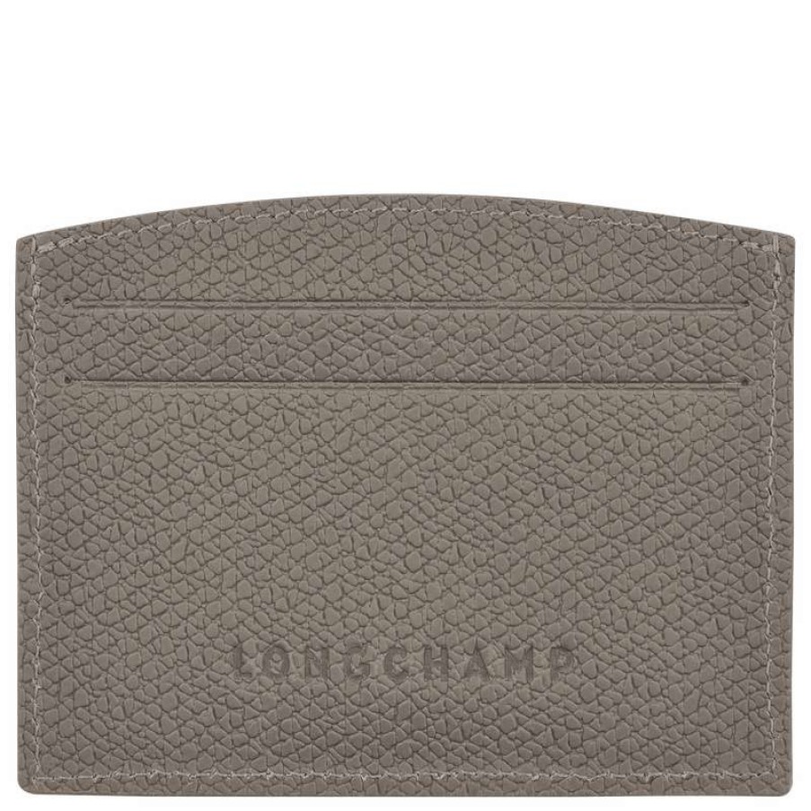 Best Longchamp Roseau Card Holder Turtledove Leather