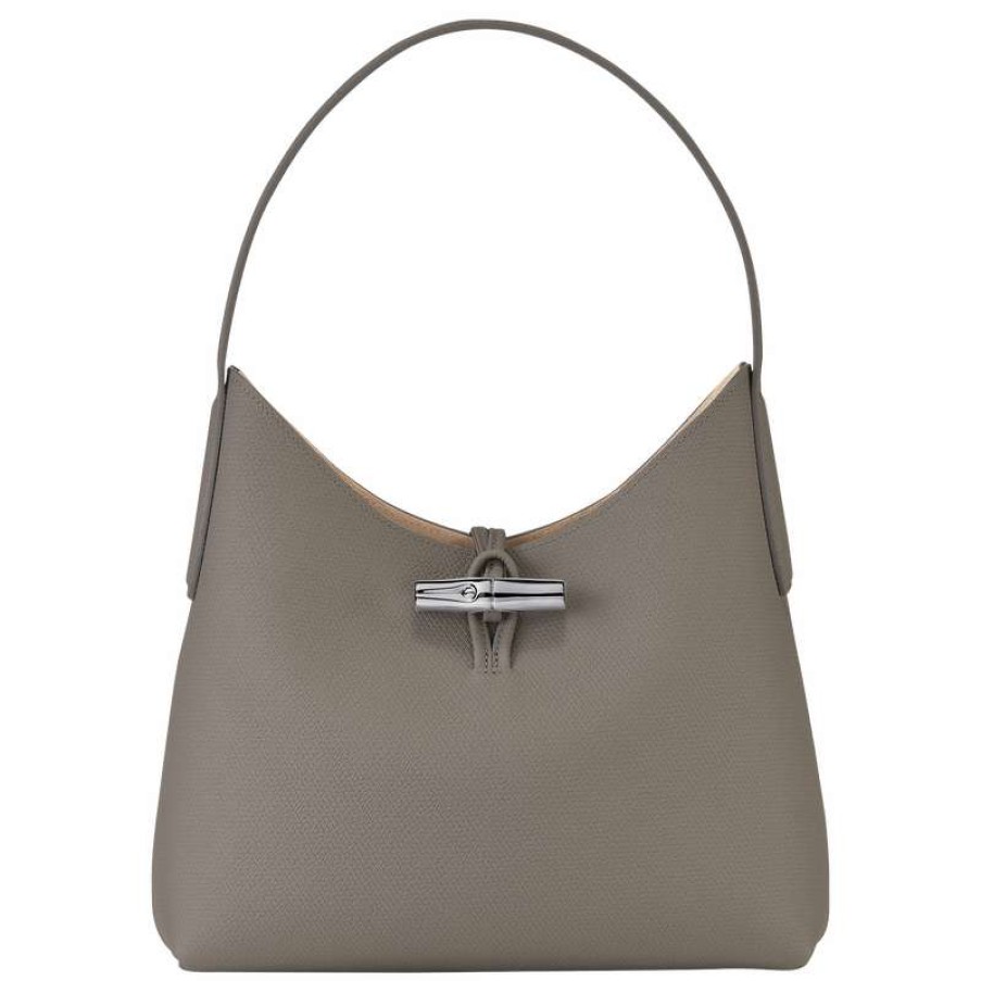 Wholesale Longchamp Roseau M Hobo Bag Turtledove Leather