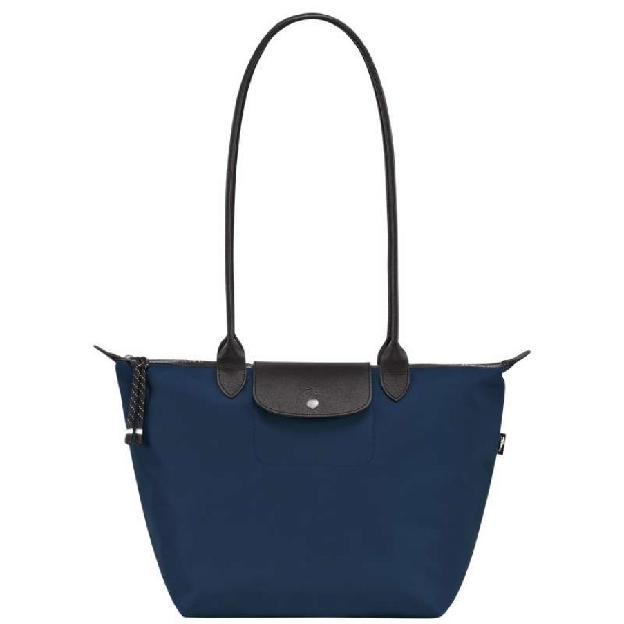 New Longchamp Le Pliage Energy L Tote Bag Navy Recycled Canvas