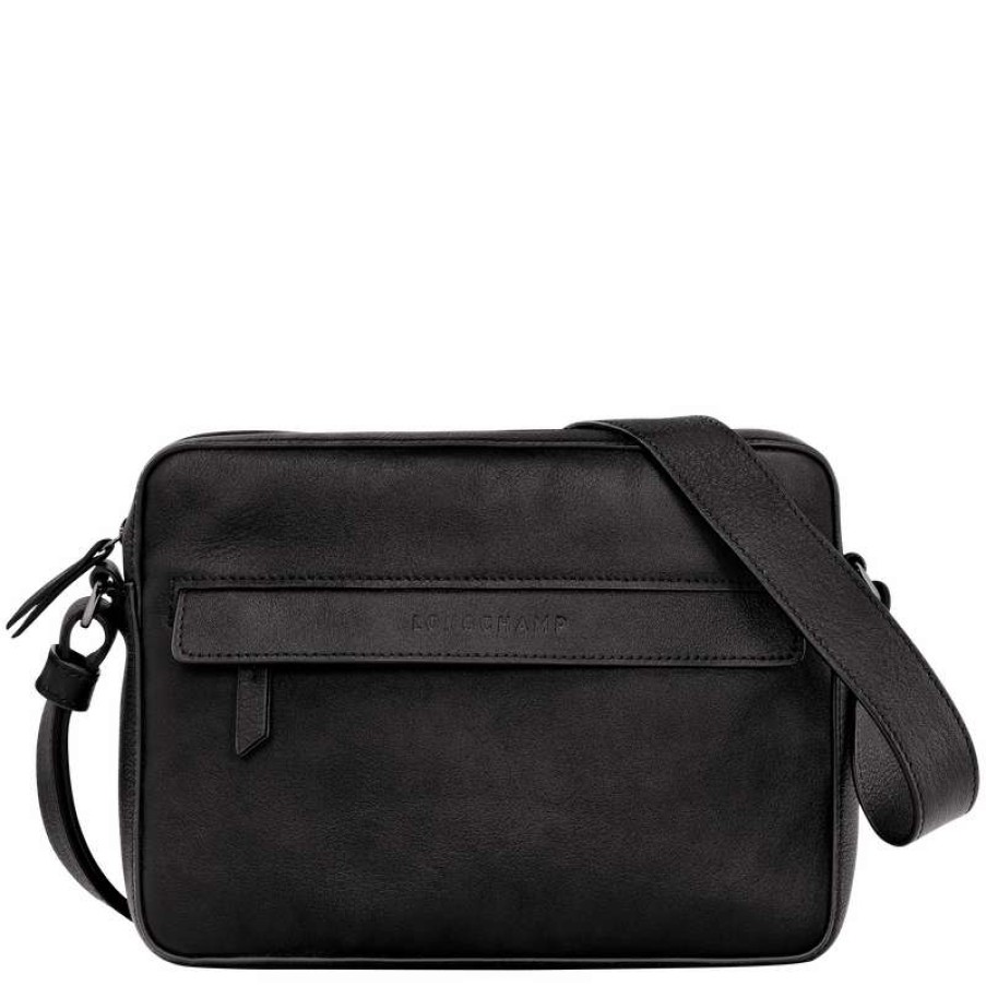 Hot Longchamp 3D M Camera Bag Black Leather