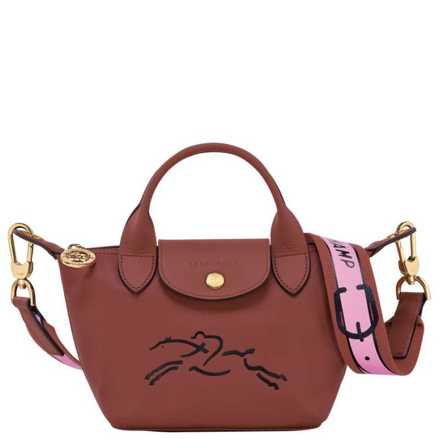 Wholesale Longchamp Le Pliage Xtra Xs Handbag Mahogany Leather