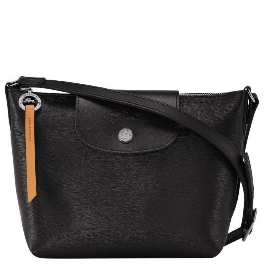 Clearance Longchamp Le Pliage City Xs Crossbody Bag Black Canvas