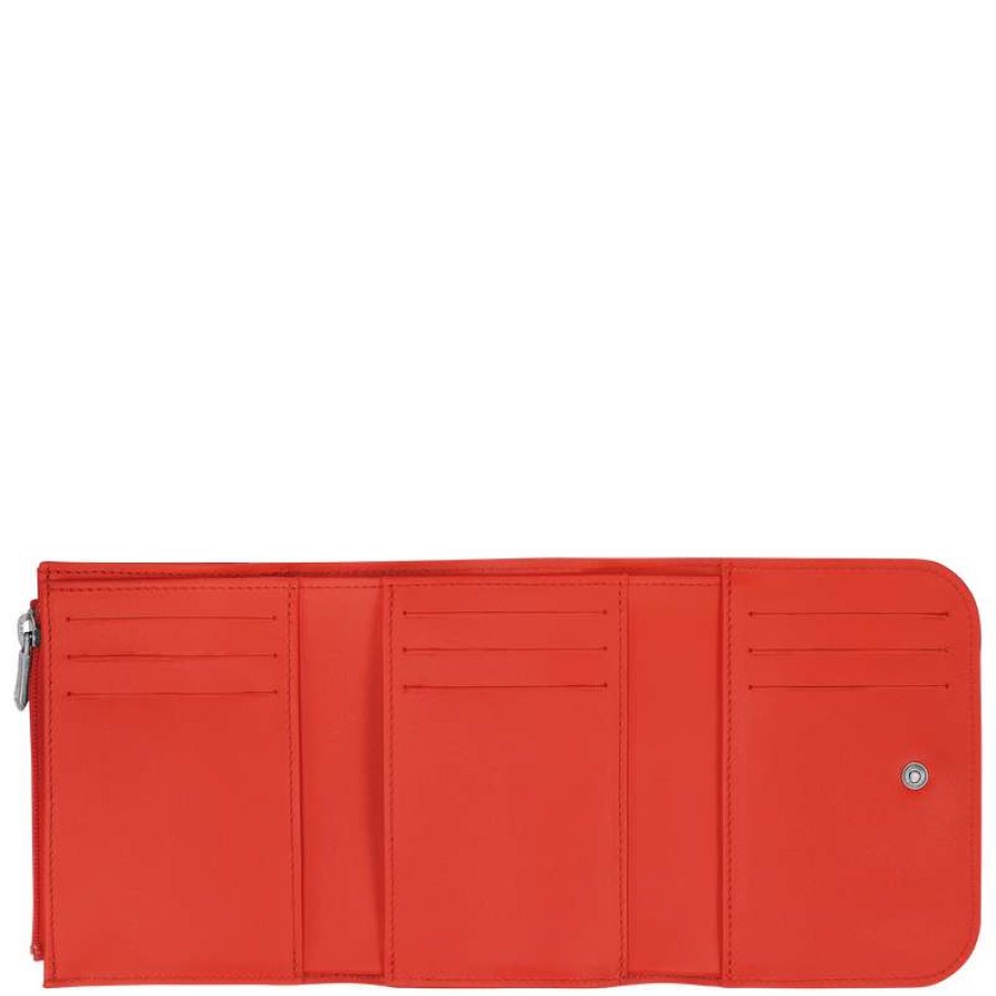 Clearance Longchamp Box-Trot Wallet Orange Leather