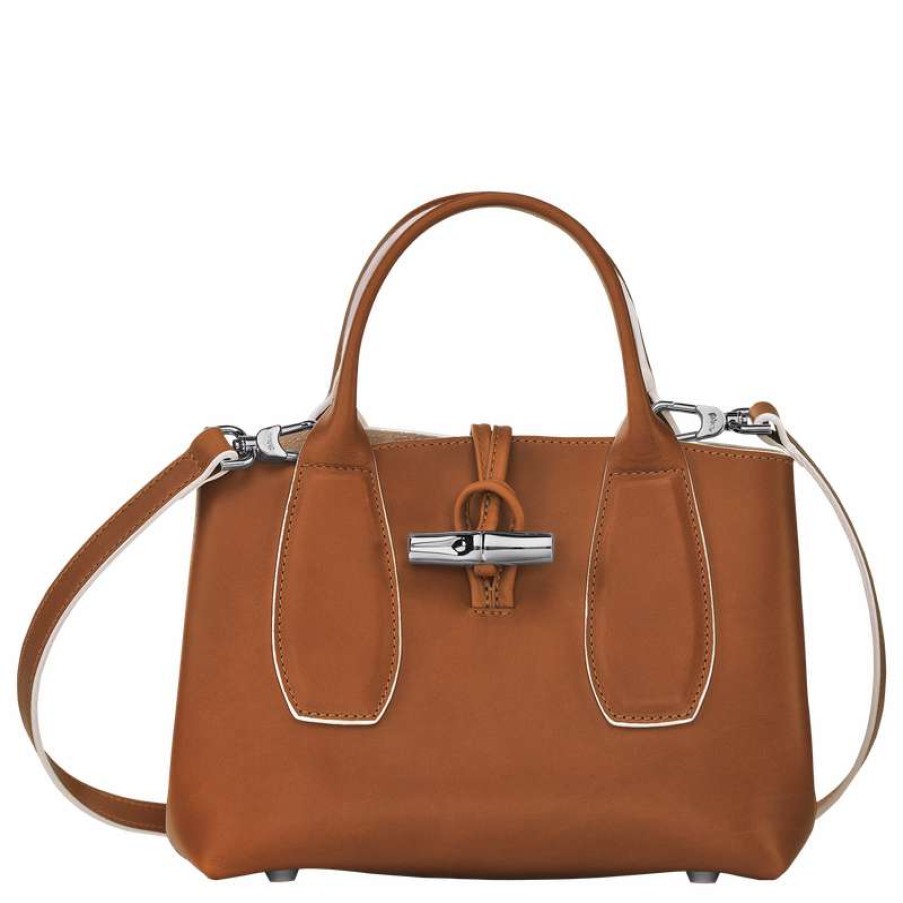 Best Longchamp Roseau S Handbag Cognac Leather