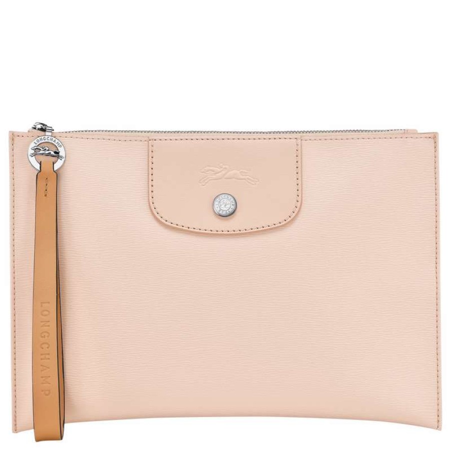 Hot Longchamp Le Pliage City Pouch Nude Canvas