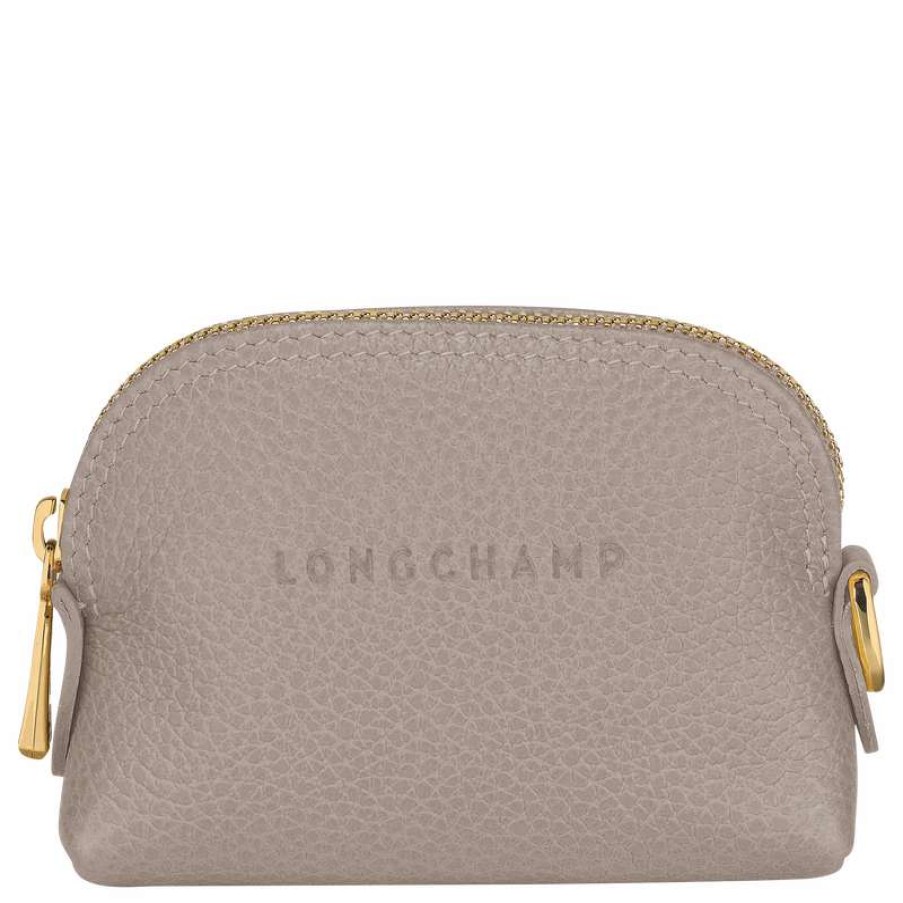 Best Longchamp Le Foulonne Coin Purse Turtledove Leather