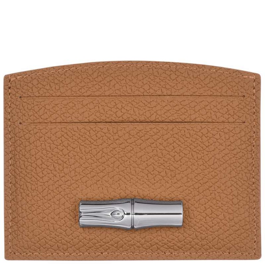 Wholesale Longchamp Roseau Card Holder Natural Leather