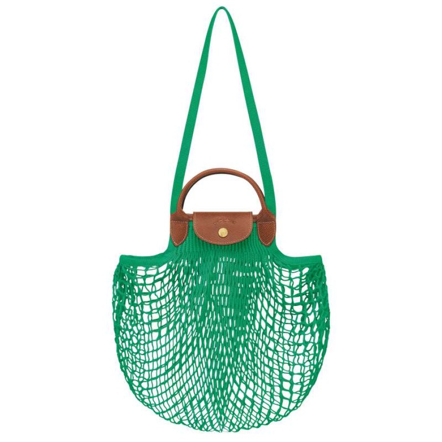 Best Longchamp Le Pliage Filet L Mesh Bag Green Canvas