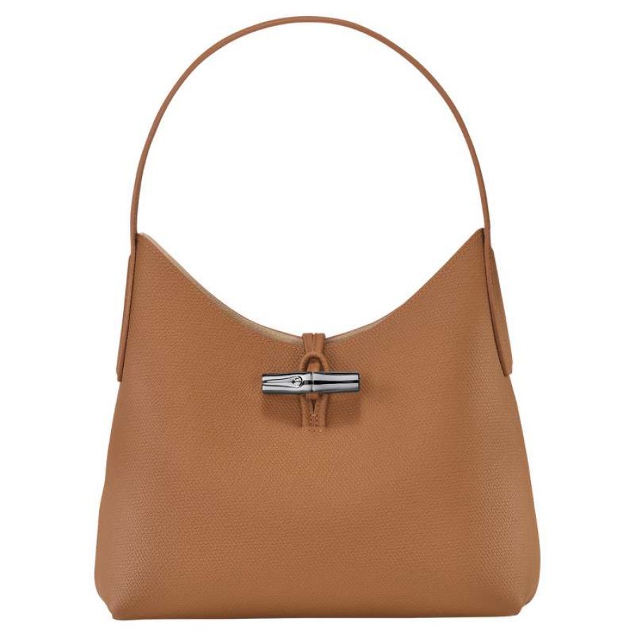 Online Longchamp Roseau M Hobo Bag Natural Leather