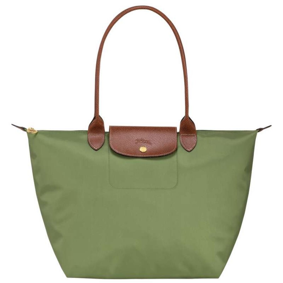 New Longchamp Le Pliage Original L Tote Bag Lichen Recycled Canvas