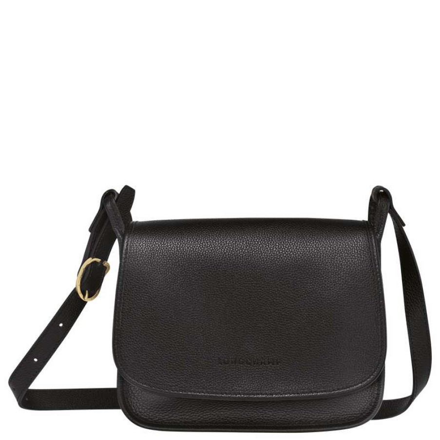 Clearance Longchamp Le Foulonne S Crossbody Bag Black Leather