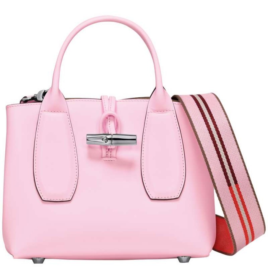 Hot Longchamp Roseau S Handbag Pink Leather