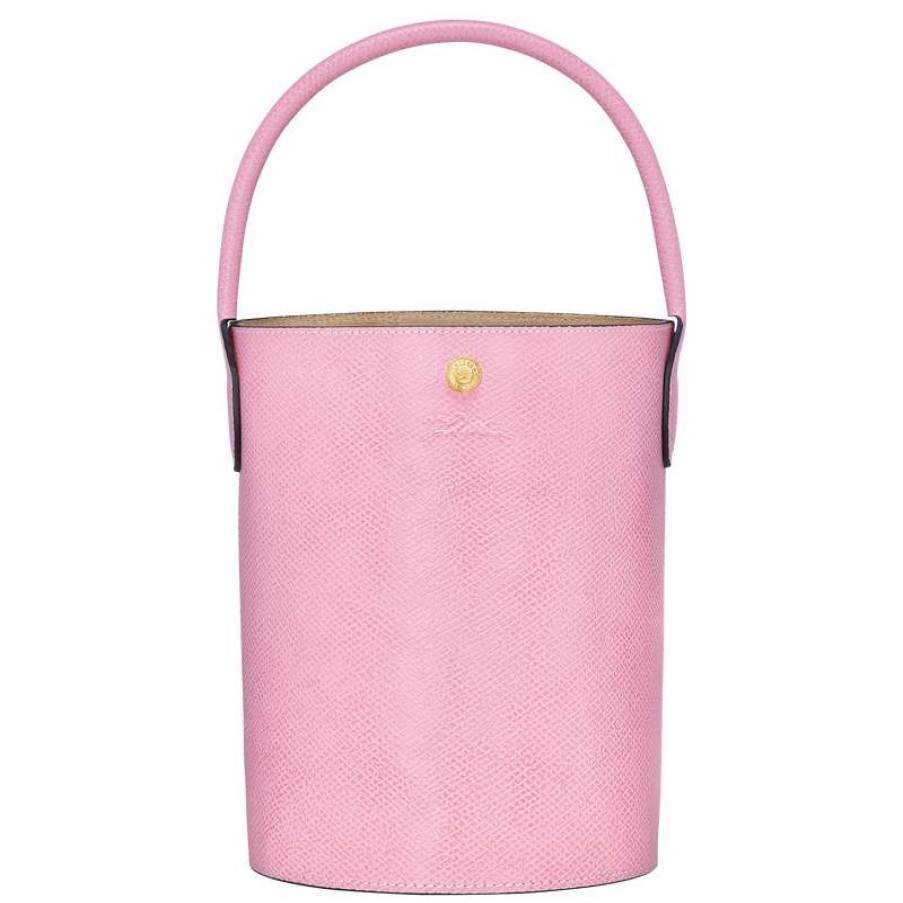 Best Longchamp Epure S Bucket Bag Pink Leather