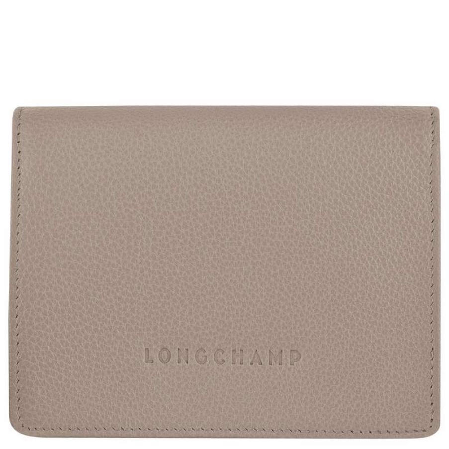 Clearance Longchamp Le Foulonne Wallet Turtledove Leather